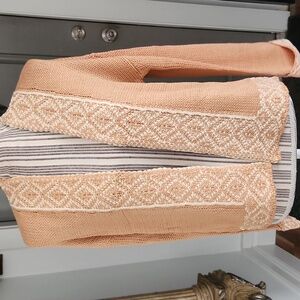 Hem & Thread Woven Trim Cardigan